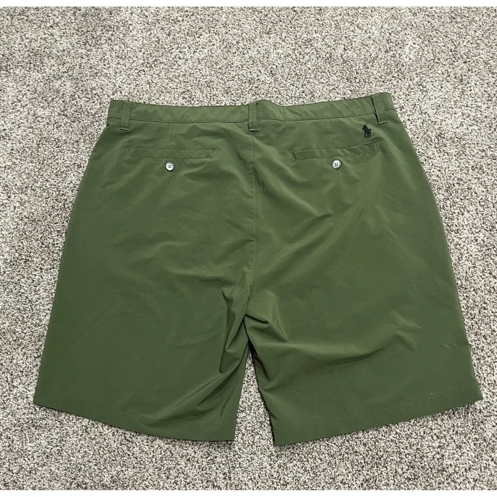 Polo Ralph Lauren Mens Golf Shorts Olive Green Performance Technical Size 36